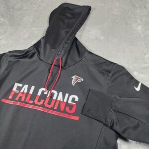 Atlanta Falcons Hoodie‎ Mens Medium Black NFL Football Nike Therma Fit Shirt